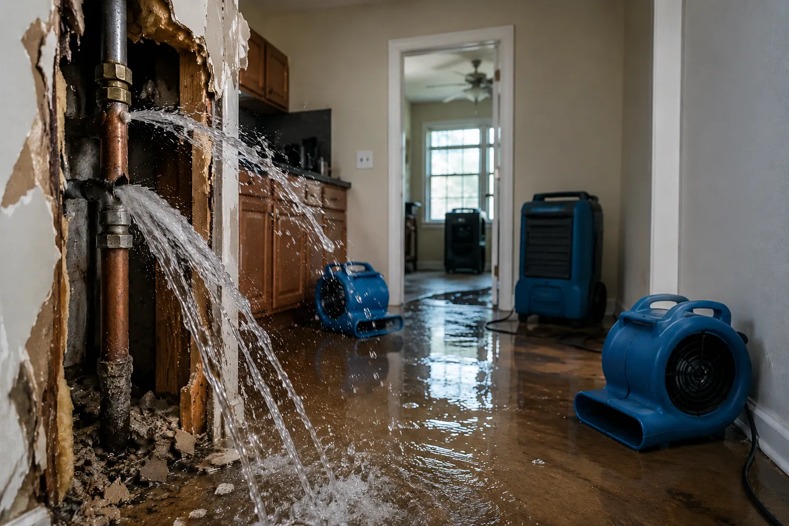 Burst Pipe Water Damage Everett
