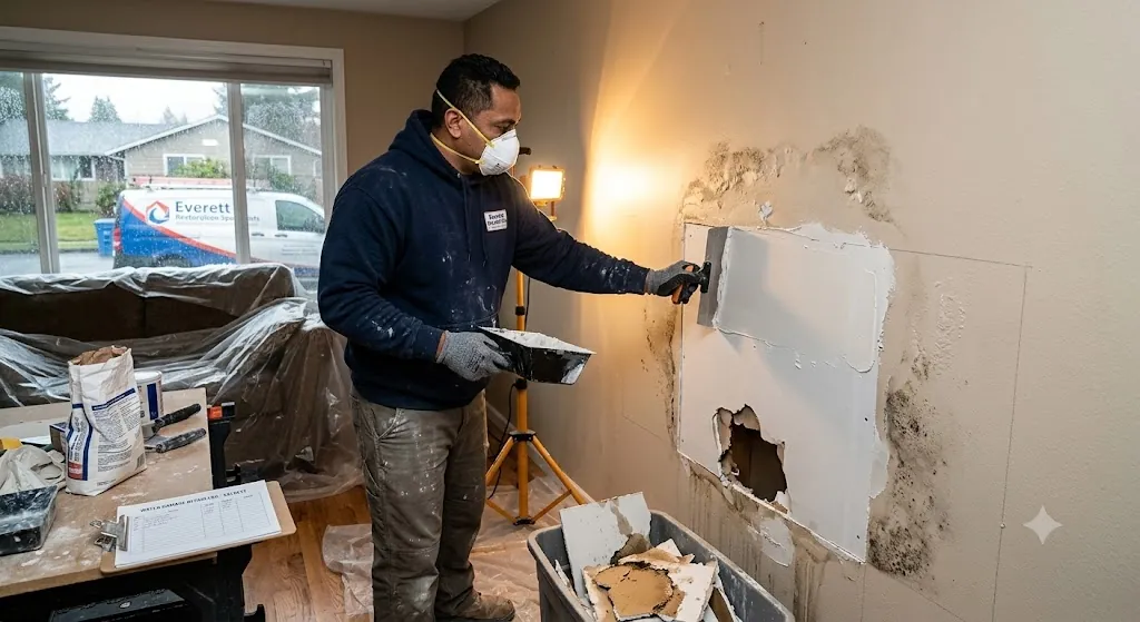 water damage Drywall Repair Everett